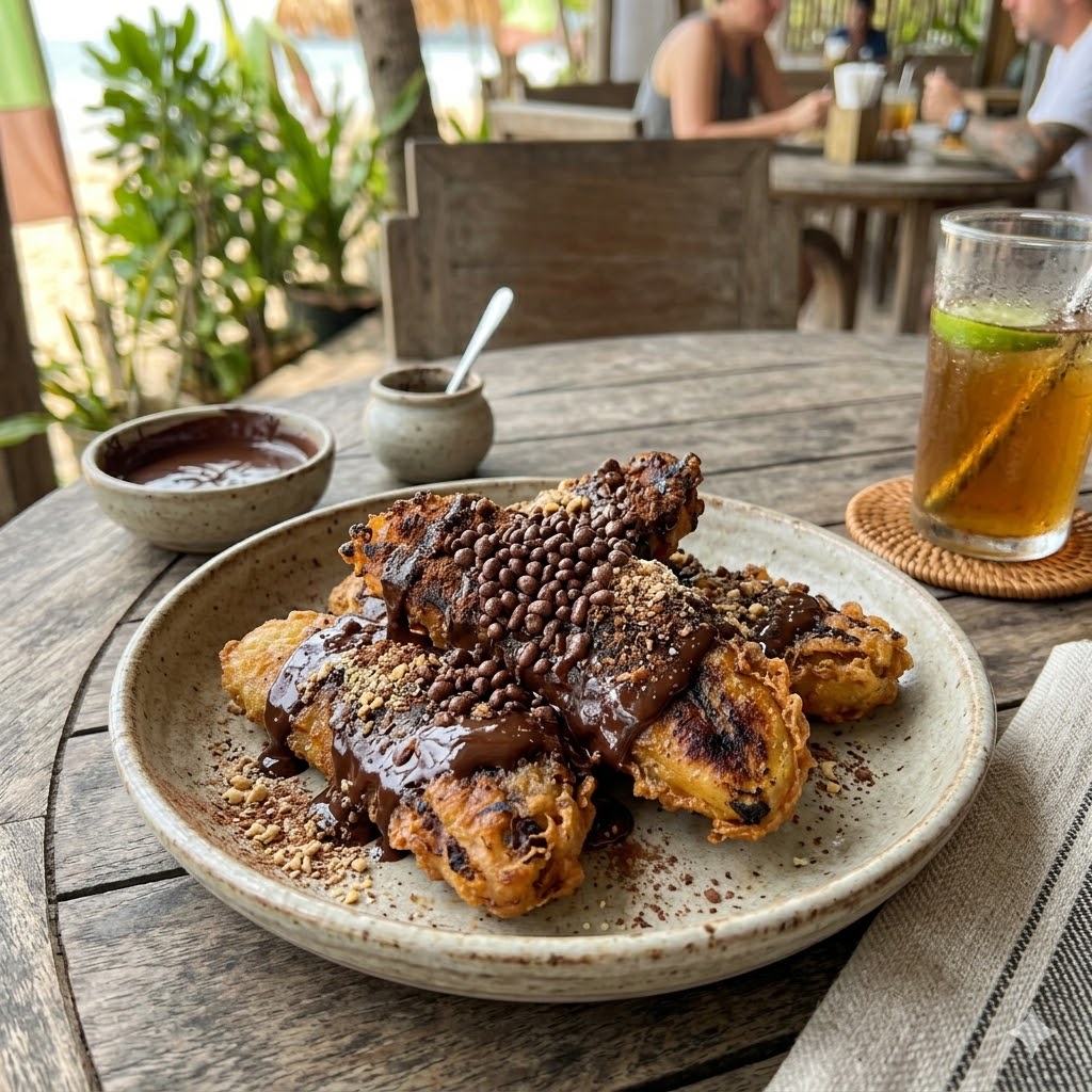 Pisang goreng cokelat Mang Engking